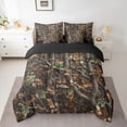 thumbnail image 2 of Feelyou Farmhouse Branches Twin Bedding Sets 7pcs, Jungle Leaf Plant Bedding Comforter Set, 2 of 8