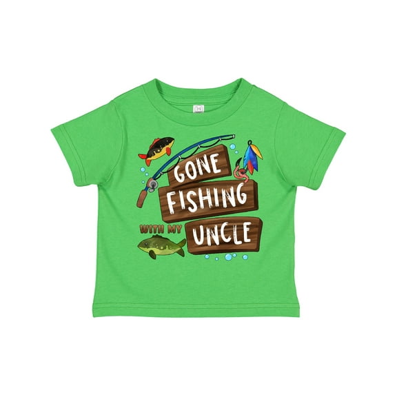 Inktastic Gone Fishing with My Uncle Boys or Girls Toddler T-Shirt