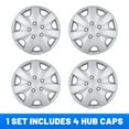 thumbnail image 2 of 4Pcs/set Wheel Rims Cover Hubcaps ,13 Inch Universal Snap On Car Truck SUV Wheel Covers PP Material （13-Inch, Silver), 2 of 7