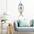 thumbnail image 6 of Mgaxud Vintage Blue Wooden Fish Wall Decor - Nautical Art for Home, Bathroom, and Bedroom, 6 of 7