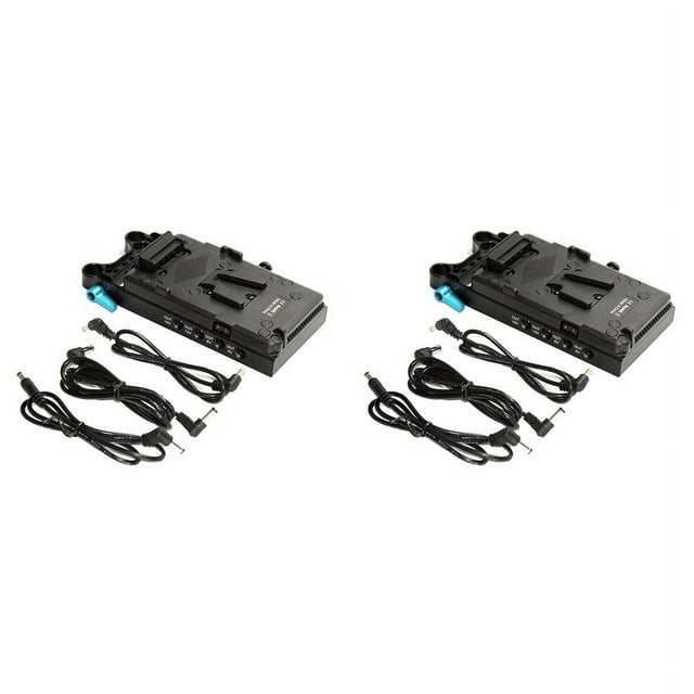 2X V Mount V-Lock Battery Plate Adapter for V Mount Battery Mounting for Camera, Video Light, Monitor, Audio Recorder