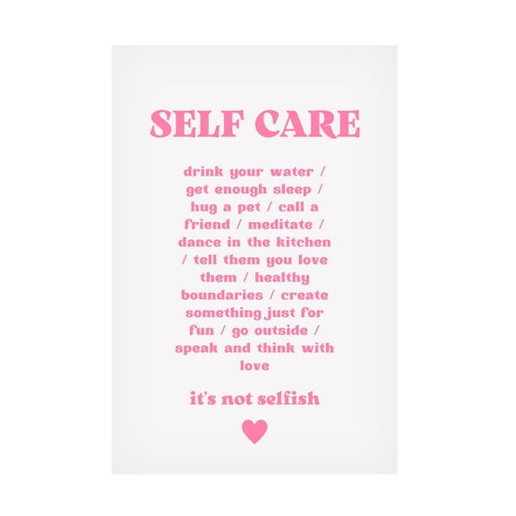 Trademark Fine Art Athene Fritsch Self Care Canvas Wall Art