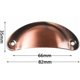 thumbnail image 3 of 10x Tirador de concha vintage para cajón, armario, muebles de cocina, pomo de puerta de armario retro de hierro curvo de 8,2 cm x 3,5 cm, pomo de puerta de metal para decoración de muebles de armario, 3 of 4