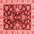 thumbnail image 1 of Ahgly Company Machine Washable Indoor Square Oriental Red Traditional Area Rugs, 8' Square, 1 of 4