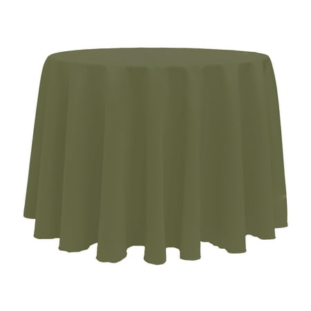 

Ultimate Textile 120-Inch Round Polyester Linen Tablecloth Olive Green