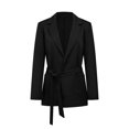 thumbnail image 2 of Vedolay Women Tops Womens Casual Blazer Long Sleeve Double Work Office Blazer Jackets,Black XL, 2 of 5
