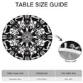 thumbnail image 6 of Black White Tie Dye Mandala Pattern Round Fitted Tablecloth with Elastic Edge,Dining Table Cover Waterproof,Outdoor Round Tablecloth for Camping,Dining,Indoor and Outdoor, 6 of 7