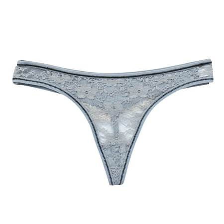 

Frehsky lingerie for women Women s Interest Hollowed Out Temptation Perspective Low Waist Cotton Crotch Underwear Grey