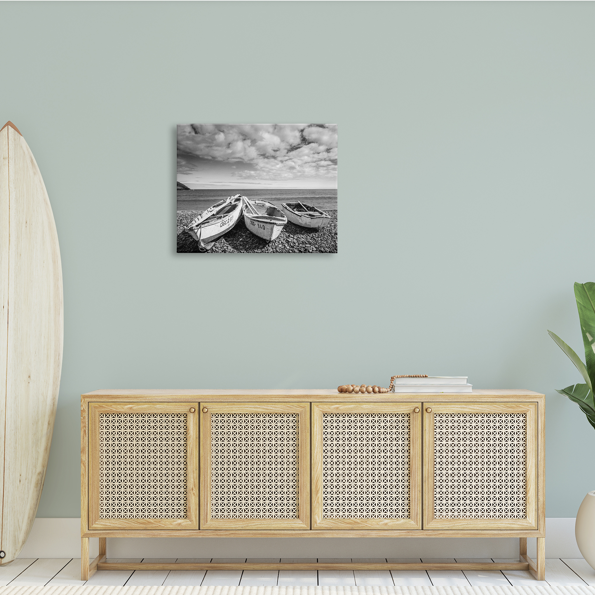 Stupell Indtries Vintage Rowboats on Rocky Beach Shore Nautical Photography,30 x 24,Design by Danita Delimont