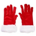 thumbnail image 1 of 1 par de guantes rojos navideños Guantes de Papá Noel Guantes cortos Guantes decorativos, 1 of 5