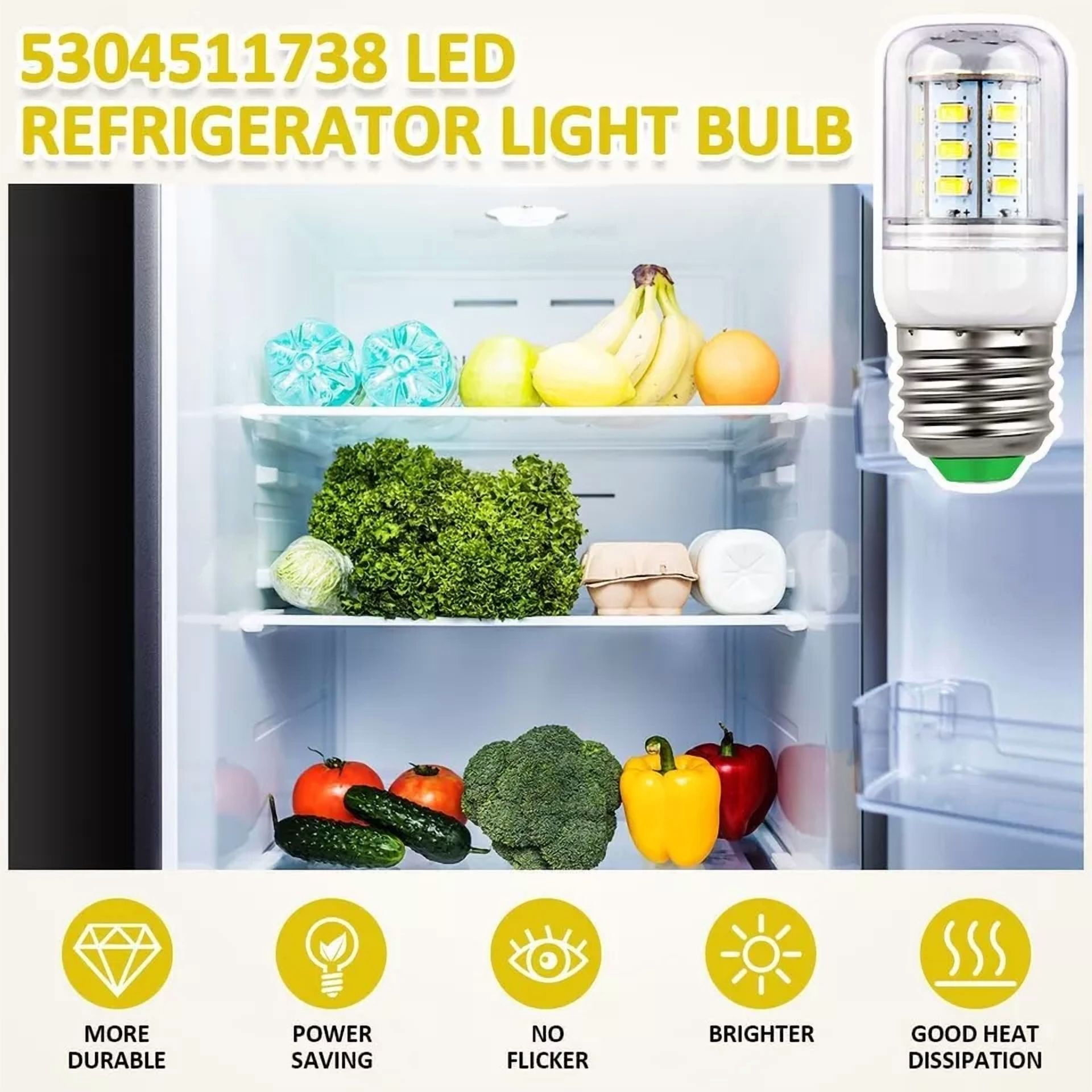 2Pcs Refrigerator Led Light Bulb For Frigidaire 5304511738 Ps12364857 Ap6278388