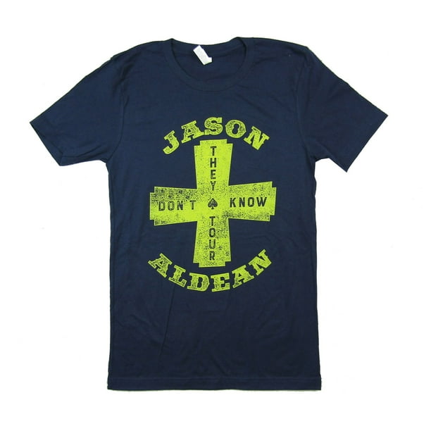 Jason Aldean - Jason Aldean Vintage Cross Tour Mens Navy T Shirt - Walmart.com - Walmart.com