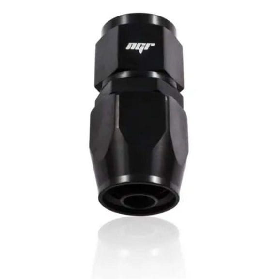NGR 10AN Straight Fitting - Black Anodized T-6061 Aluminum Swivel Hose Fitting - Fuel, Oil, Water, E85 - Universal Performance AN Fittings