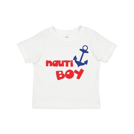 

Inktastic Nauti Boy Boat Anchor Sailor Sailing Nautical Gift Toddler Boy Girl T-Shirt