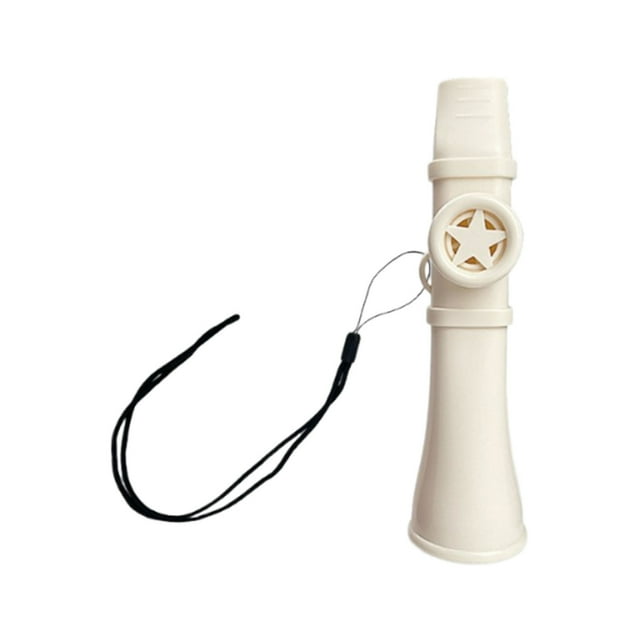 Easy To Learn Plastic Kazoo Flute Musical Instrument With Trumpet Mouth White Color For Beginners Includes One Flute Plastic Material Z-36 B