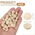 thumbnail image 2 of Uxcell 200 Pcs Mitades de Cuentas de Madera, 0.5 Pulgadas(12mm) Bolas de Madera Natural Sin Terminar, Esfera de Madera para Pintura Proyectos de Artesanía Decoración de Fiestas, Color Madera, 2 of 6