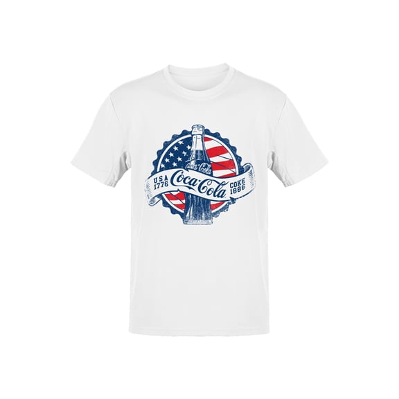 Officially Licensed Coca Cola Vintage USA 1776 Design Men's T-shirt