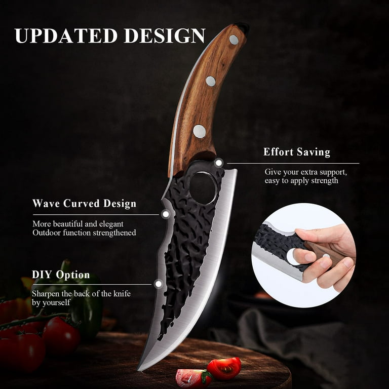 Huusk Knife Japan Kitchen Knife Forged Viking Boning Knife Butcher Chef  knife