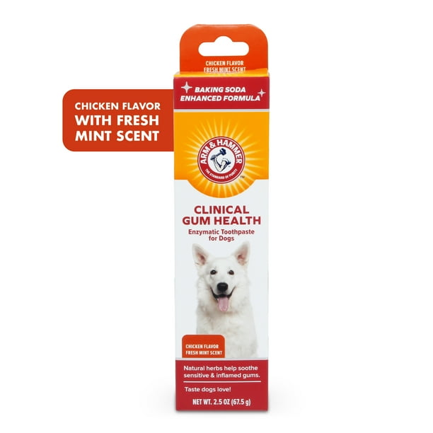 Still wonder what is the best dog toothpaste? arm hammer clinical care gum health enzymatic toothpaste for dogs in chicken flavor
