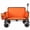Orange, variant on 3-in-1 Folding Wagon with Bench Seat, Patent Protected, 500lbs Capacity, 9"×4" Beach Tires, Includes 1 Ice Pack