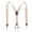 Khaki, variant on MOJOGO Mens Y Shape Suspenders Fashion Adjustable Elastic Braces Wedding Dress Suspenders with 4 Loop Black