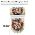 thumbnail image 7 of Yuyamidu Butterfly Toilet Lid and Tank Cover Set of 2 American Flag Toilet Seat Cover Protector for Bathroom Hotel Protect Hands from Splash Liquid Scratches, Wood Print, 7 of 7