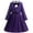 Purple, variant on Girls Academy Uniform Costume 2PC Pleated Skirt Stripes Suits Halloween Party Outfits for 7-8Y