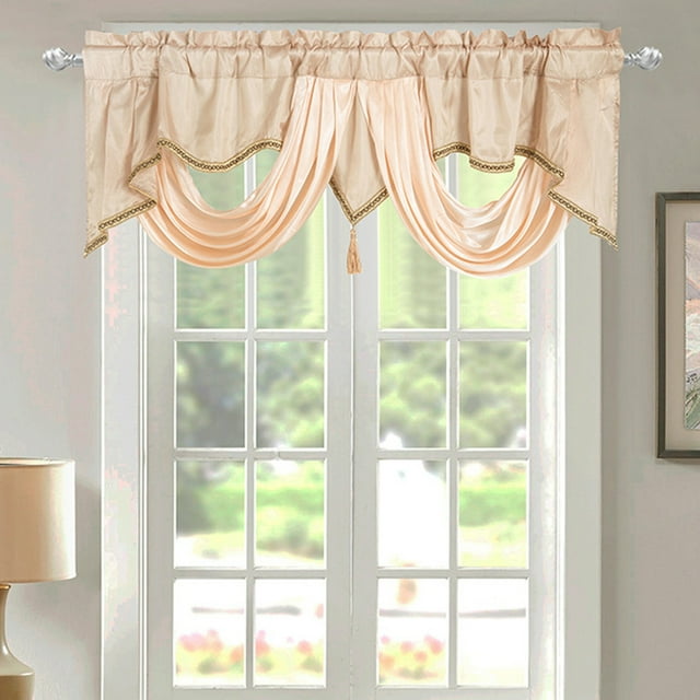 CQCYD Solid Color Curtains, Short Curtains for Windows 140x45cm, Polyester Tier Curtains, Cafe Curtains for Kitchen Bathroom, Rod Pocket Valance for Door Home Decor