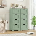 thumbnail image 4 of Homfa Bathroom Storage Cabinet, Free Standing Narrow Cabinet with 4 Drawers Entryway Storage Organizer for Living Room Bedroom, Green, 4 of 7
