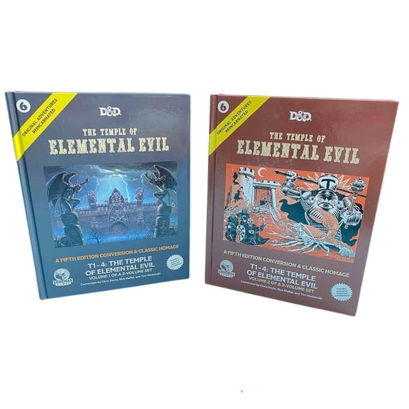 Goodman Games OAR #6 Temple of Elemental Evil Deluxe 2-Volume Set D&D RPG