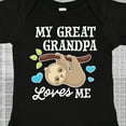 thumbnail image 4 of Inktastic My Great Grandpa Loves Me with Sloth and Hearts Boys or Girls Baby Bodysuit, 4 of 5