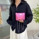 thumbnail image 2 of Bolso de mujer PU Bolso de hombro simple Bolso de mensajero cuadrado de color sólido (Rosa roja) Sywqhk Para Estrenar, 2 of 6