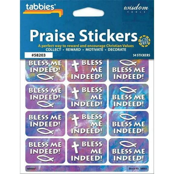 Tabbies Praise Stickers - Bles: Bless Me Children's Praise Stickers, (Paperback)