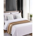 thumbnail image 4 of Bed Runner Scarf Twin Size, Farmhouse Beige Brown Stain Bed Runners & Scarves for Foot of Beds, Vintage Wooden Striped Decorative Bedding Runner Scarf for Hotel Home Bedroom 71 x20 Inch, 4 of 6