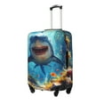thumbnail image 2 of Cauagu Colorful Underwater Shark Print Travel Luggage Cover,Travel Dust-proof Suitcase Cover Softside Suitcase Protector for 18-32inch,Not Included Suitcase, 2 of 8