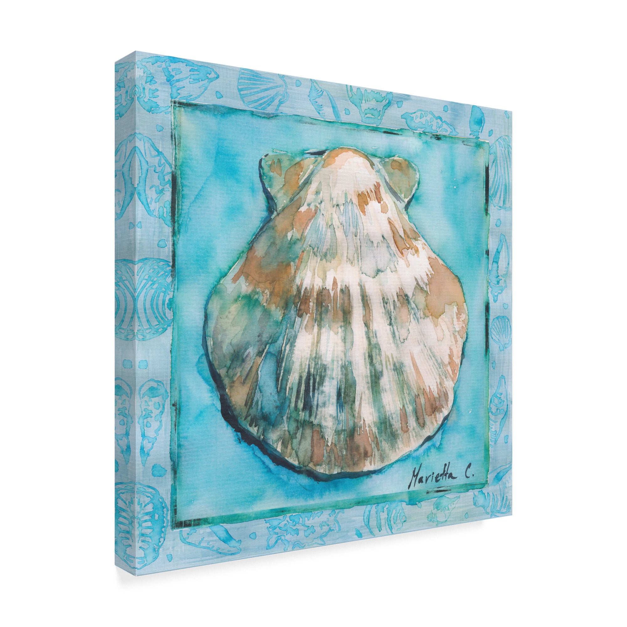 Trademark Fine Art 'Shell Scallop 1' Canvas Art by Marietta Cohen Art And Design