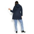 thumbnail image 4 of Avenue Women's Plus Size Faux Wool Hooded Full Zip Plain Coat, 4 of 5