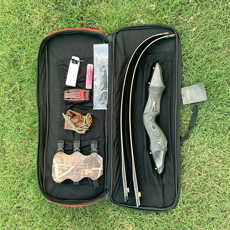 archery tackle bag AMEYXGS Archery Recurve Bow Bag Case Takedown Portable Hand Holder Black