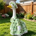 thumbnail image 5 of Tuvgenk Cute Porch Goose Outfits 23" Summer Summer Porch Goose Clothes Set 2 Pack Polyester Outdoor Decor for Yard with Hat Dress, 5 of 5