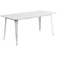 thumbnail image 2 of Flash Furniture Charis Commercial Grade 31.5" x 63" Rectangular White Metal Indoor-Outdoor Table, 2 of 9