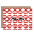 thumbnail image 1 of Valentine Romance Romantic Love Kiss Lipstick Present Greetings Card Plus Envelope Blank inside, 1 of 3