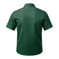 thumbnail image 4 of Mens Short Sleeve Button Down Shirt Casual Print Pocket Top Summer Lightweight Blouse for Work Travel Out Activities Dark Green 3XL, 4 of 6