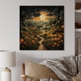 thumbnail image 2 of Designart "Countryside The Pumpkin landscape I" Landscapes Print on Natural Pine Wood, 2 of 5