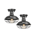 thumbnail image 1 of Lámpara De Techo Vintage Metal 2 Piezas Home Belug Negro, 1 of 5