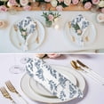 thumbnail image 3 of Blue Botanical Cloth Napkins, Pastoral Elegant Spring Floral Washable and Reusable Dinner Napkins Set of 8, Table Napkin for Kitchen Party Birthday Wedding Hotel Housewarming 20"x20", 3 of 9