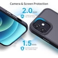 thumbnail image 5 of for iPhone 12 Phone Case, Shockproof iPhone 12 Pro Case, Military Grade Drop Protection, Protective Hard Back Slim Translucent Case for iPhone 12/12Pro 6.1'', Frosted Black…, 5 of 12