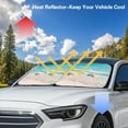thumbnail image 4 of Binienty Foldable Windshield Sun Shade Beach Starfish Ocean Car Front Windshield Sun Visor UV-Blocking Heatshield Sunshade Adjustable Heat Reflector-Keep Your Vehicle Cool, 4 of 8