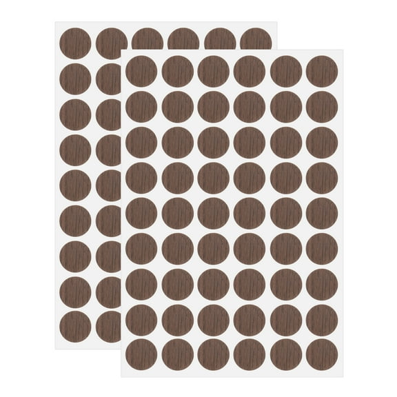 Uxcell 2 Sheets Screw Hole Stickers 21mm 54 in 1 Self-Adhesive Stickers, Dark Gray