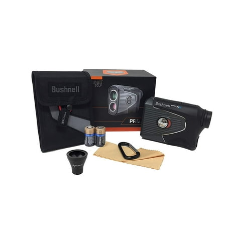 Bushnell PRO XE Advanced Laser Golf Rangefinder with Included Carrying Case, Carabiner, Lens Cloth, and Selected Wearable4U Golf Tool
