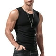 thumbnail image 3 of Mens Casual Winter Warm Undershirt Top Round Neck Sleeveless Muscle Vest T-Shirt, 3 of 9